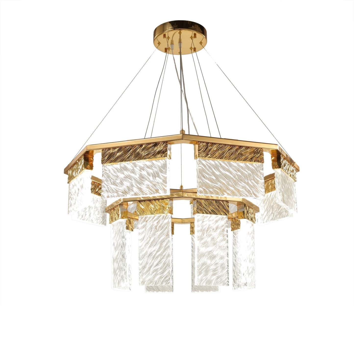 2-Tier Round Down-light LED Chandelier-VaseLamps