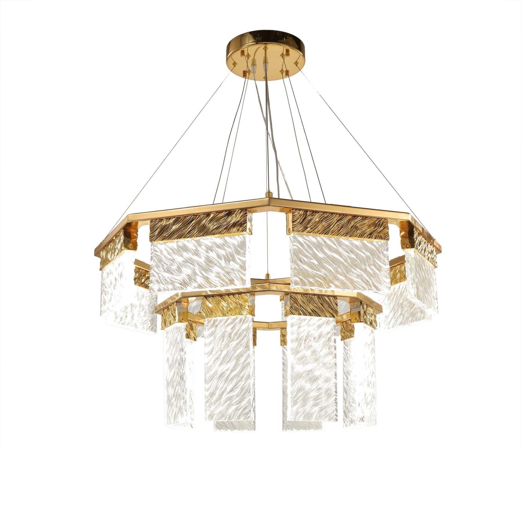 2-Tier Round Down-light LED Chandelier-VaseLamps