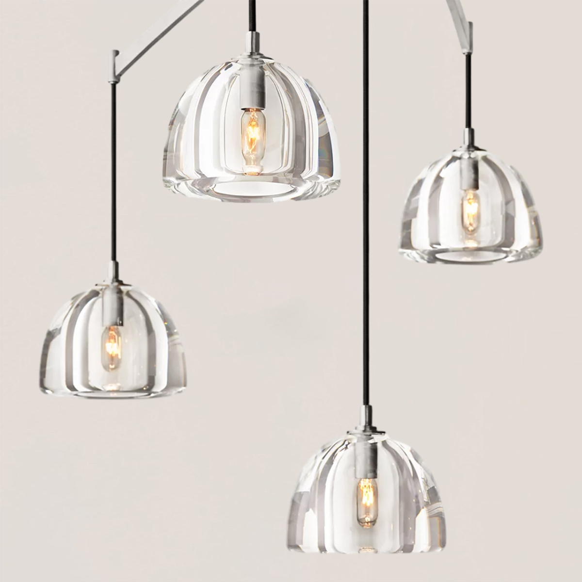 Hemisphere Linear Chandelier-VaseLamps