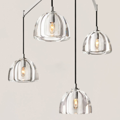 Hemisphere Linear Chandelier-VaseLamps