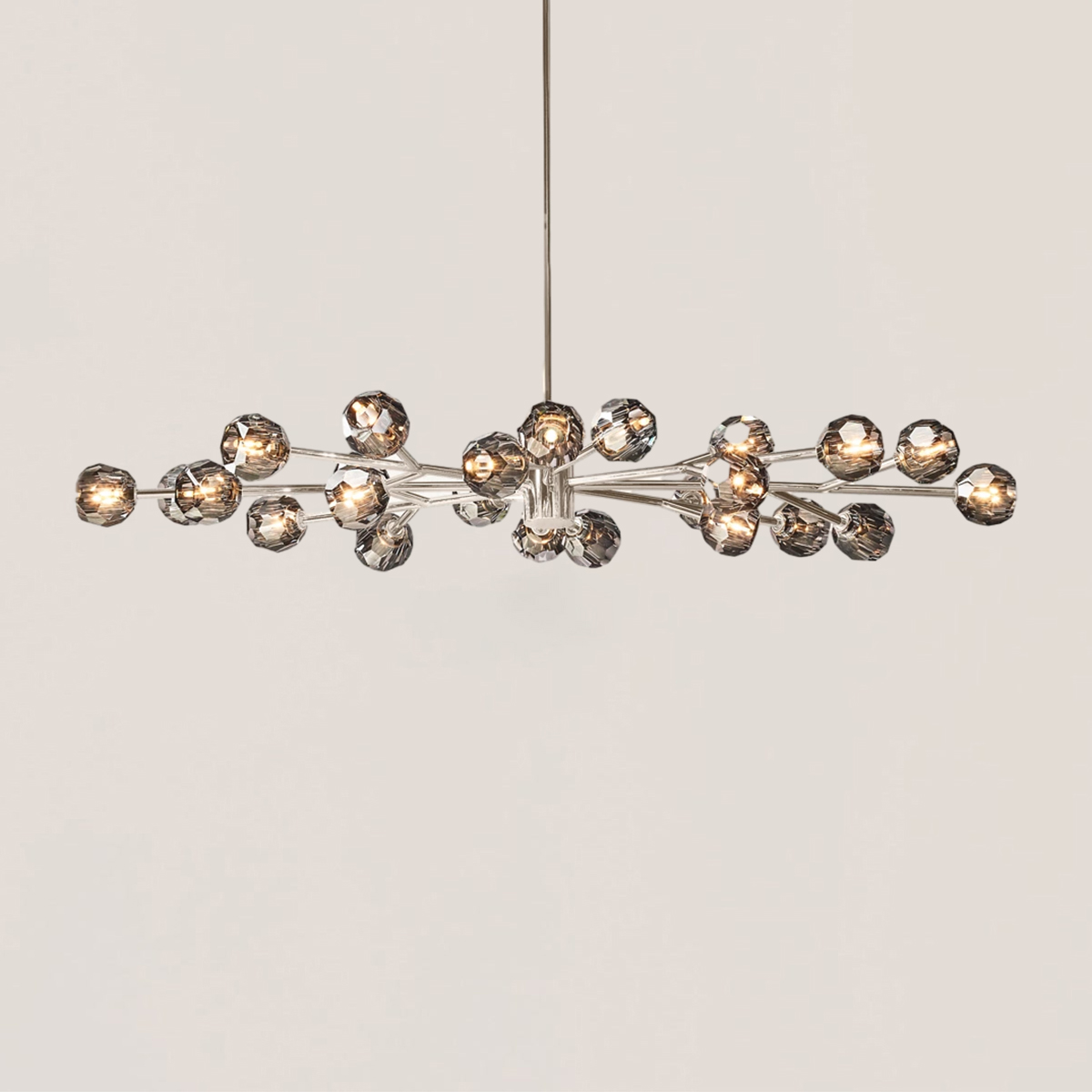 Boule De Crystal Oval Chandelier 72"-VaseLamps