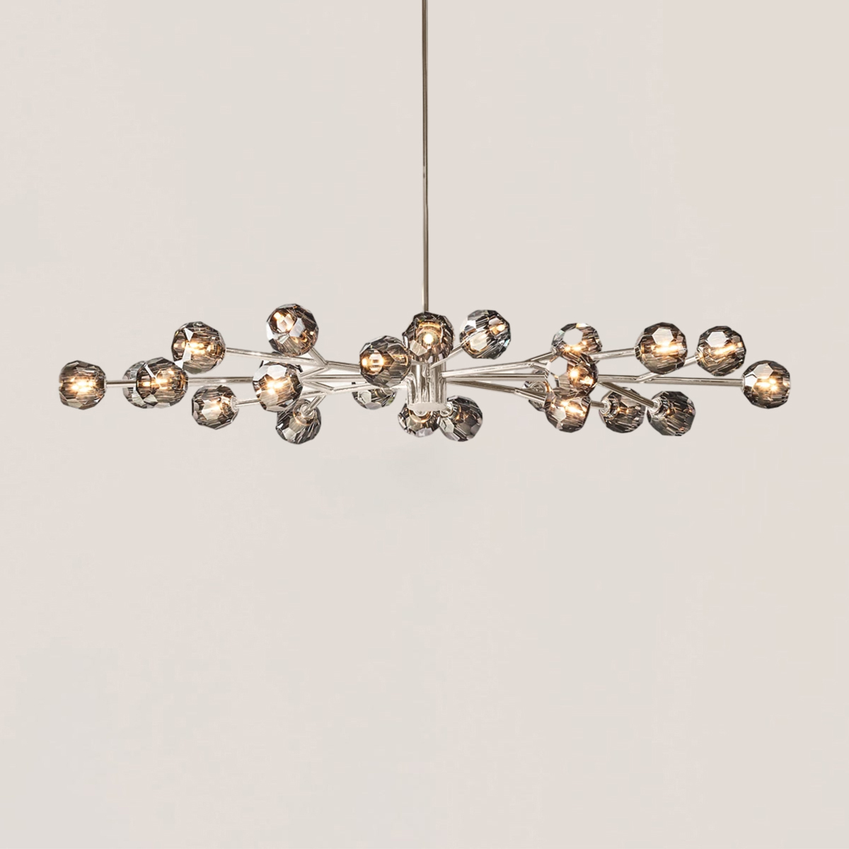 Boule De Crystal Oval Chandelier 72"-VaseLamps