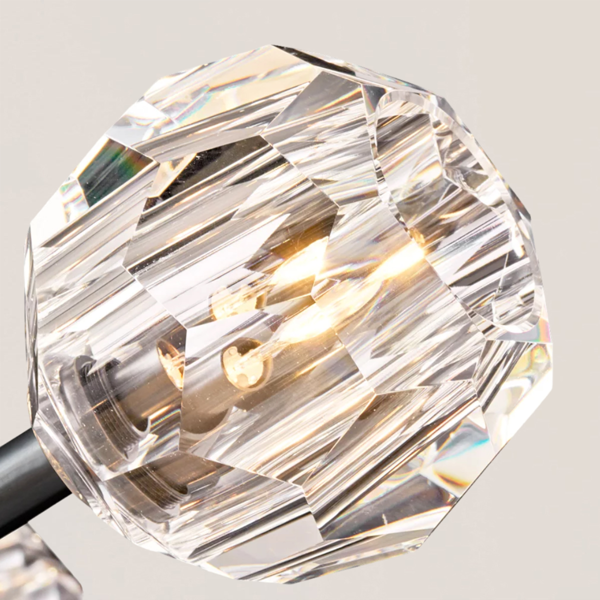 Boule De Crystal Round Cluster Chandelier-VaseLamps