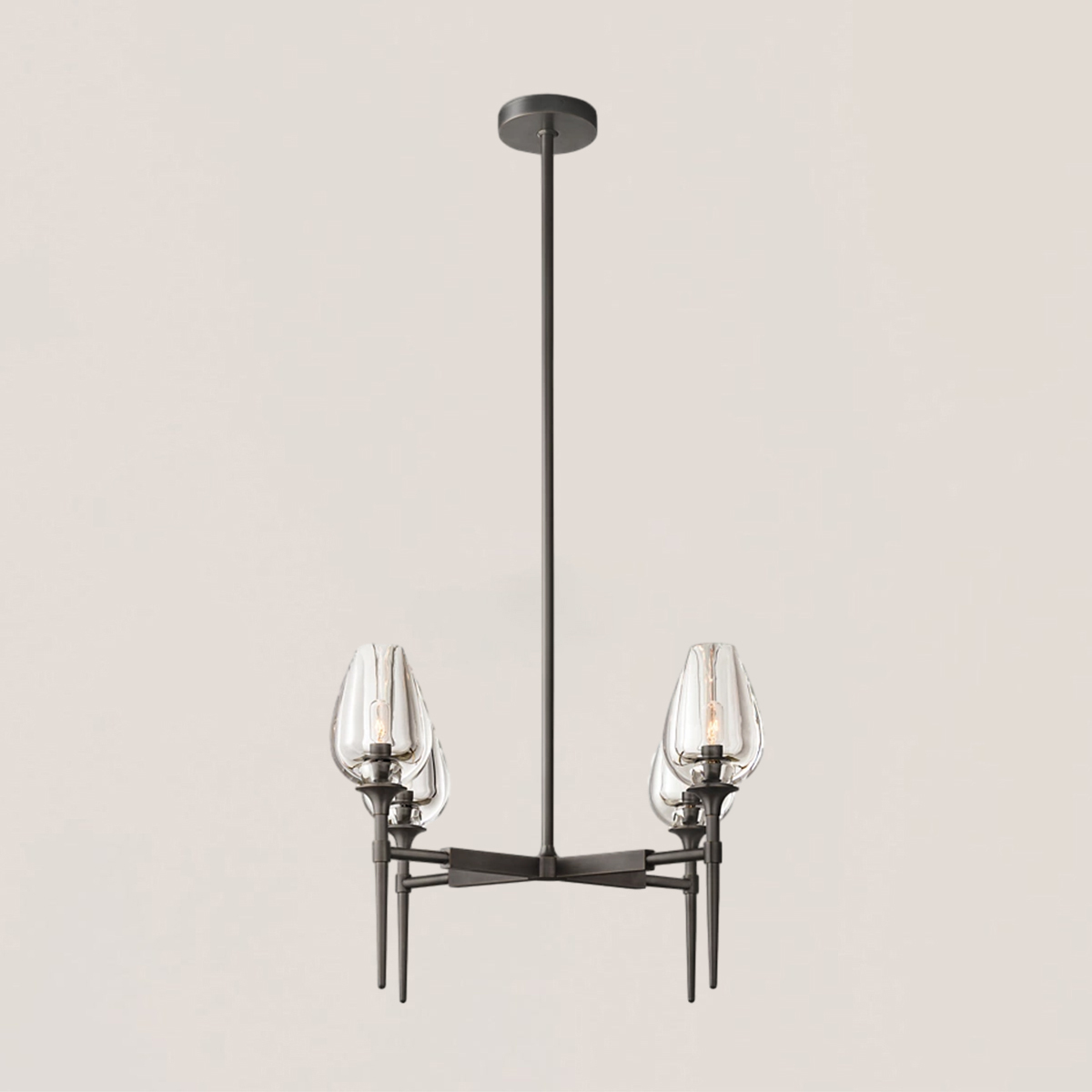 Tulip Crystal Round Chandelier-VaseLamps