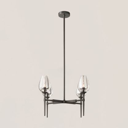 Tulip Crystal Round Chandelier-VaseLamps
