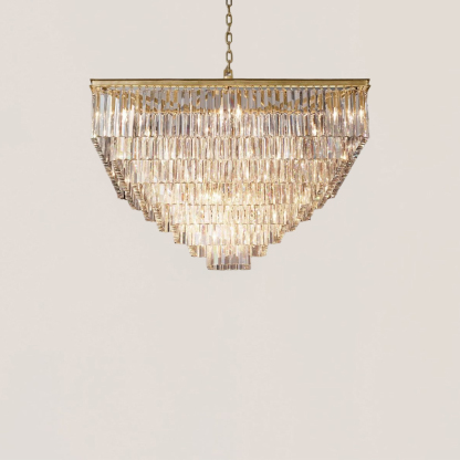 1920s Odeon Square Chandelier-VaseLamps
