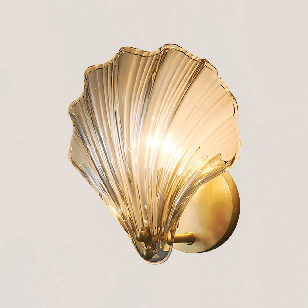 VASELAMPS - Fan Shaped Glass Wall Sconce-VaseLamps