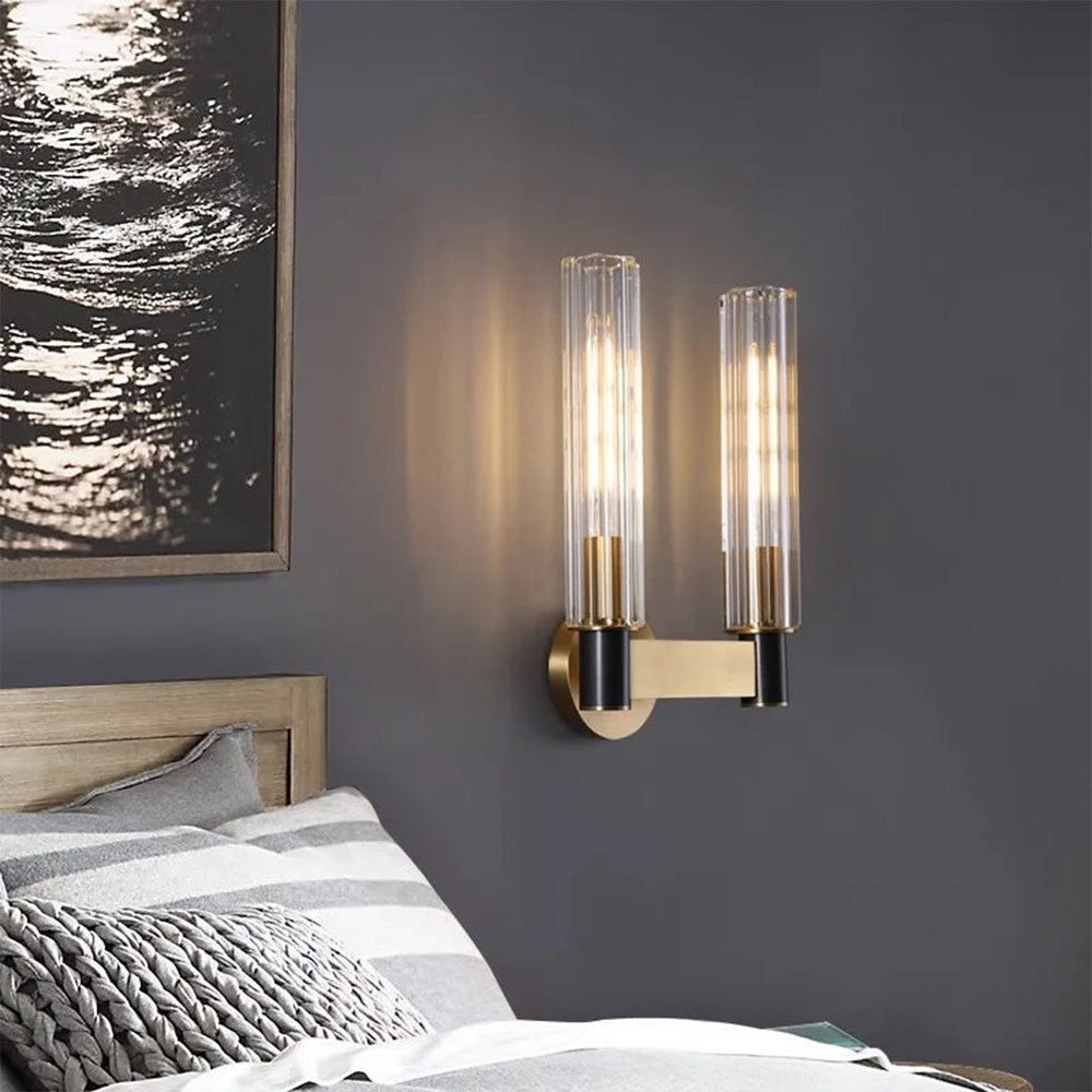 VASELAMPS - Modern Minimal Brass Glass Wall Sconce-VaseLamps