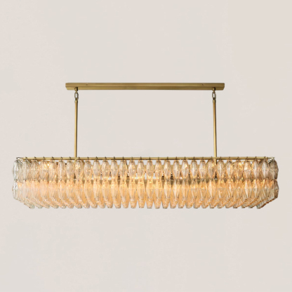 Chiara Glass Rectangular Chandelier-VaseLamps