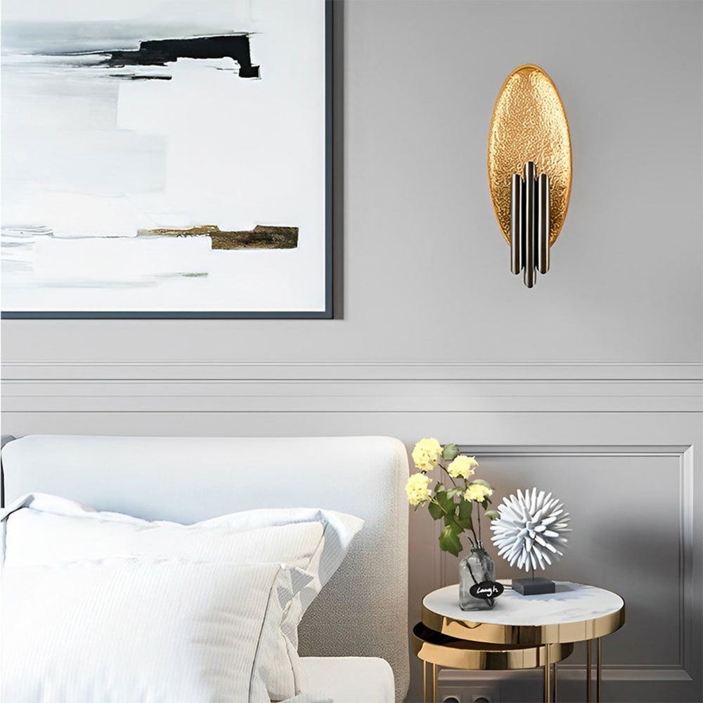 VASELAMPS - Oval Iron Electroplating Wall Light-VaseLamps