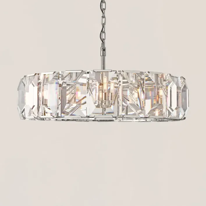 Harlow Crystal Round Chandelier-VaseLamps