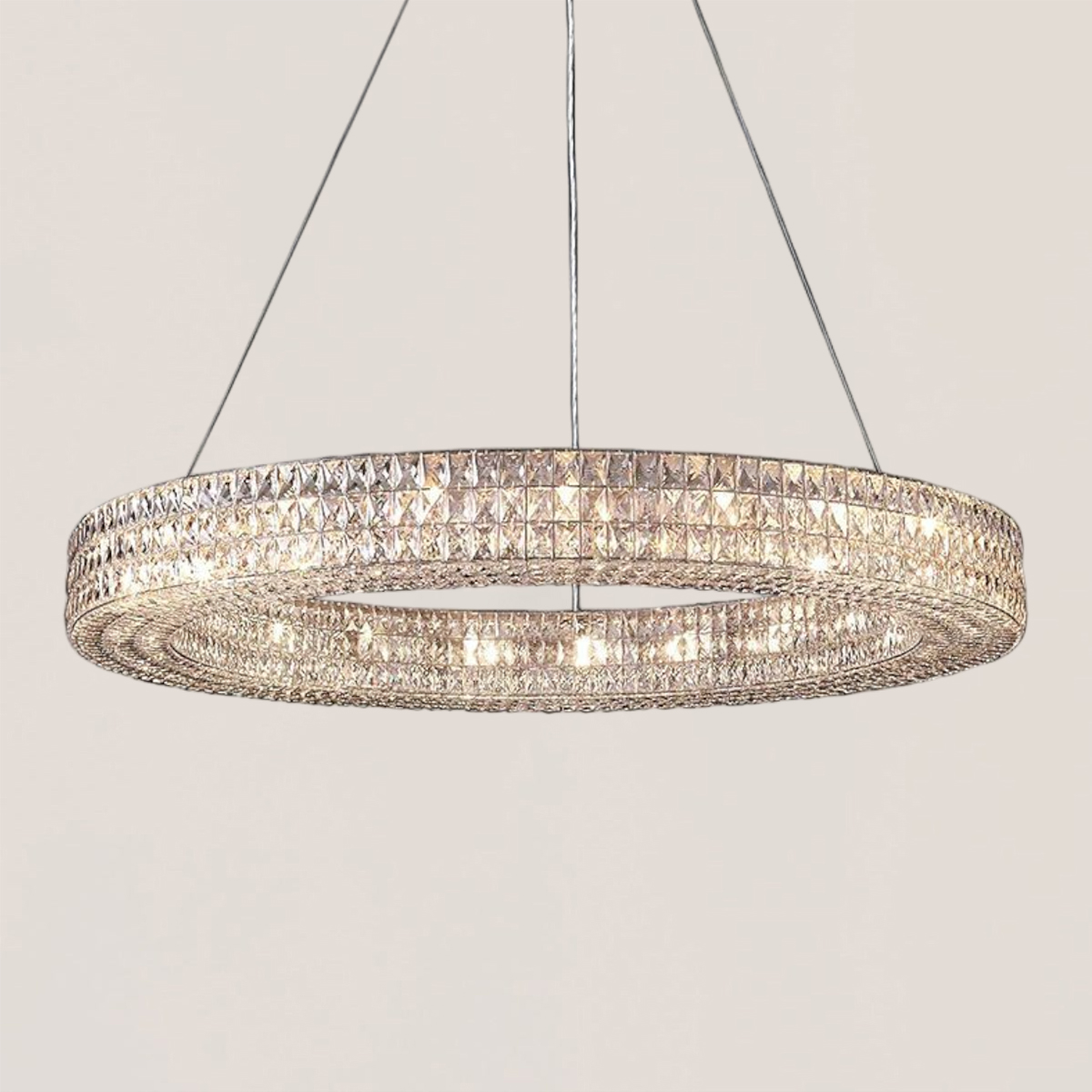 VASELAMPS - Crystal Round Chandelier-VaseLamps