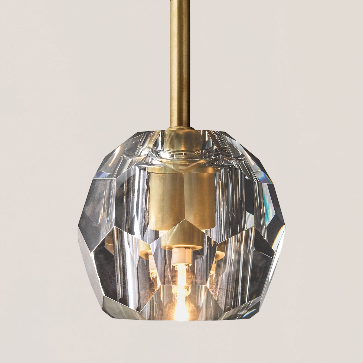 Boule De Crystal Rod Pendant Light-VaseLamps