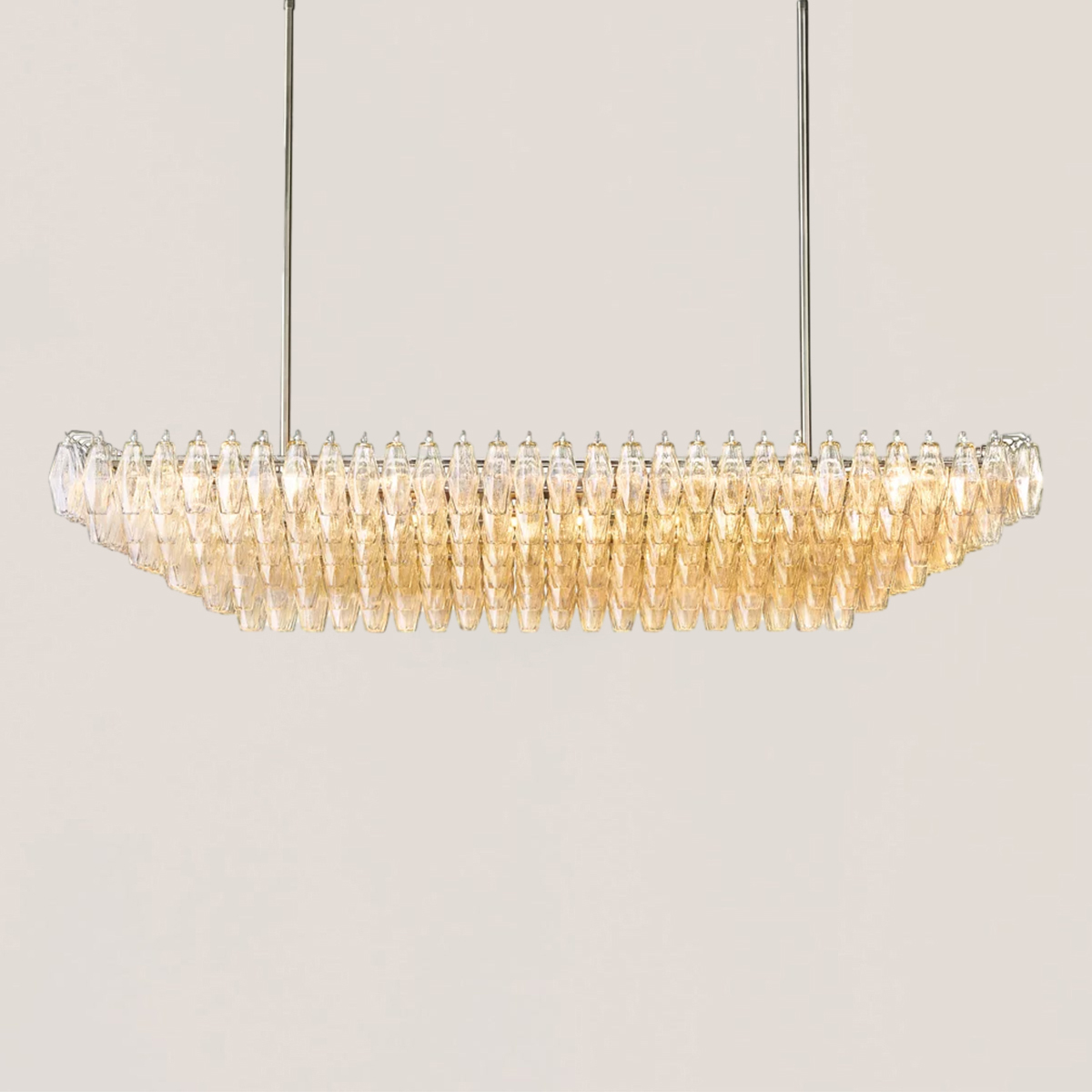Chiara Clear Glass Square Chandelier-VaseLamps