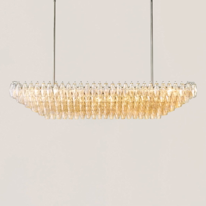 Chiara Clear Glass Square Chandelier-VaseLamps