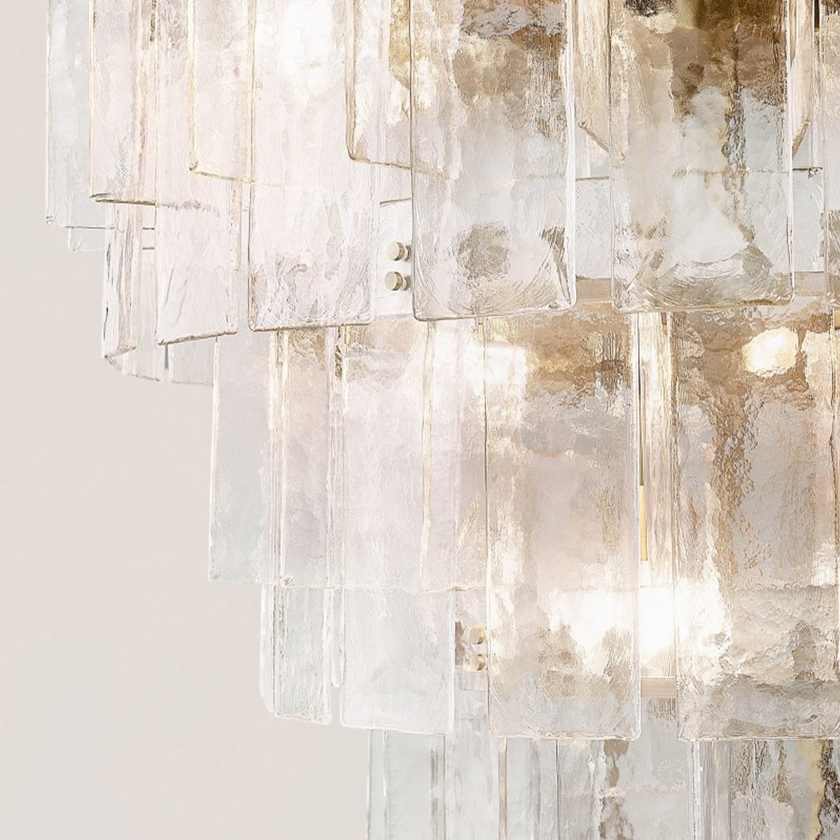 Lattice Glass Tiered Round Chandelier 47"-VaseLamps