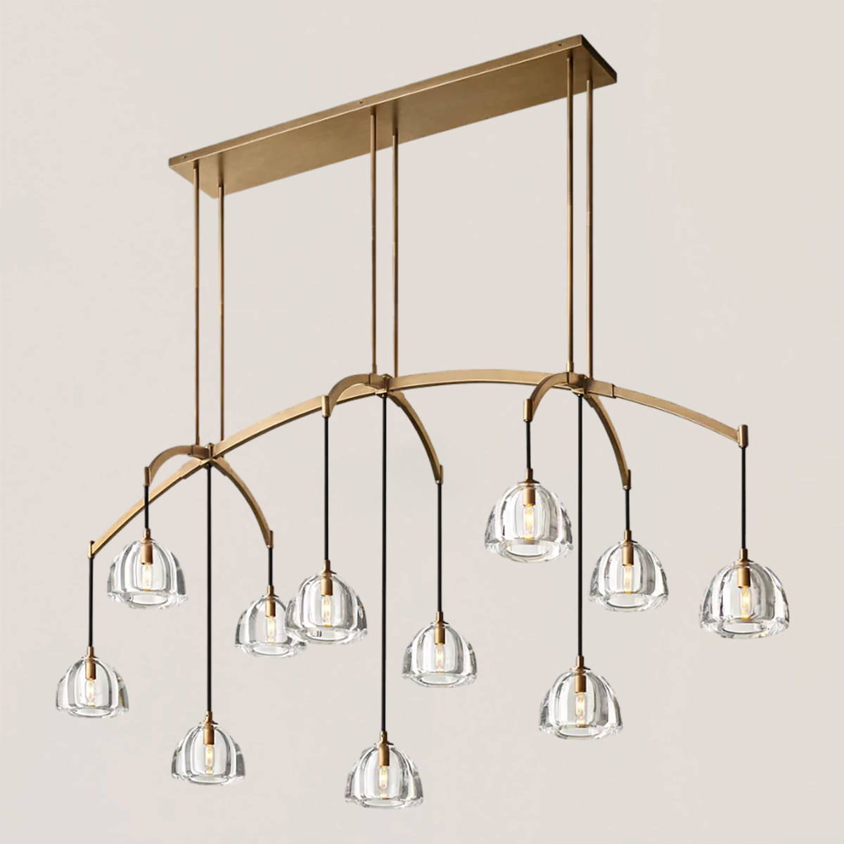Hemisphere Linear Chandelier-VaseLamps