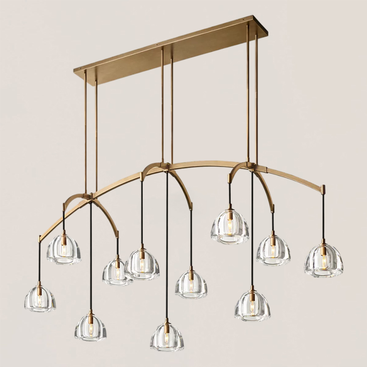 Hemisphere Linear Chandelier-VaseLamps