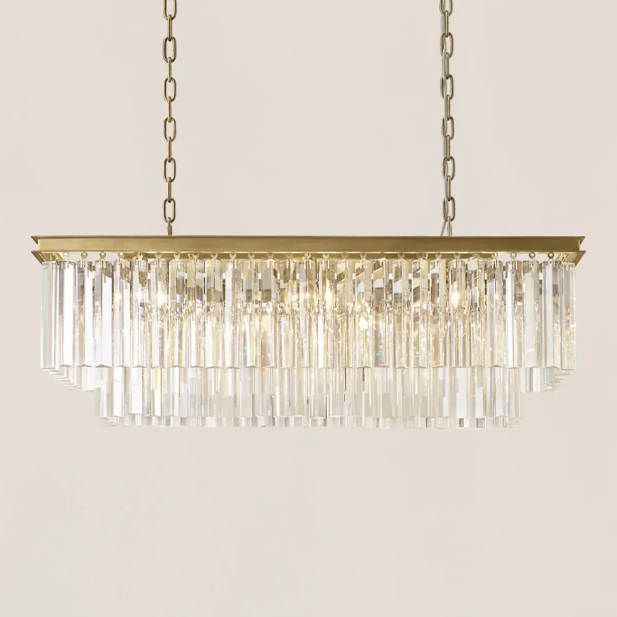 1920s Odeon Rectangular Chandelier-VaseLamps