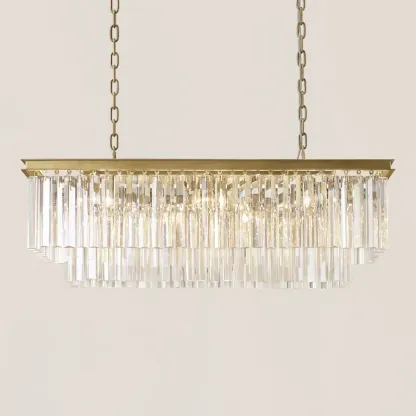 1920s Odeon Rectangular Chandelier-VaseLamps