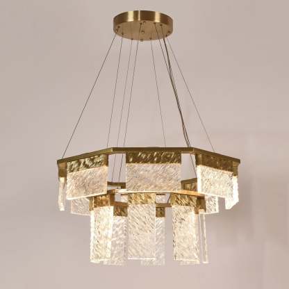 2-Tier Round Down-light LED Chandelier-VaseLamps