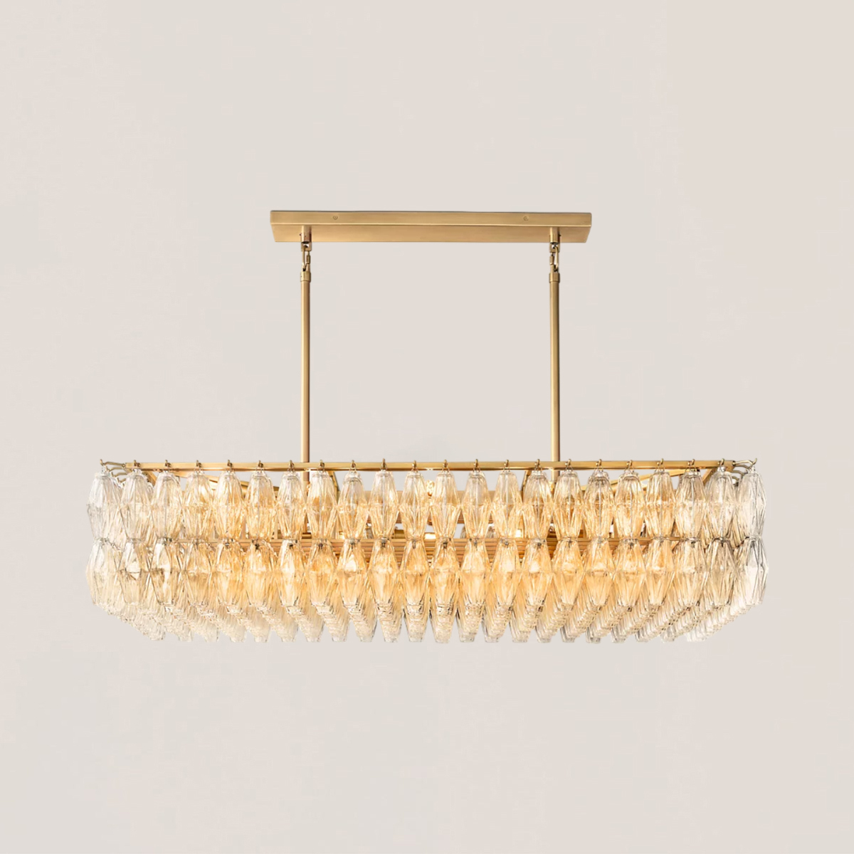 Chiara Glass Rectangular Chandelier-VaseLamps
