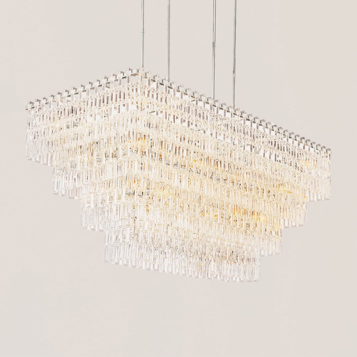 Marignan 3/4-Tier Rectangular Chandelier-VaseLamps