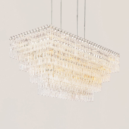 Marignan 3/4-Tier Rectangular Chandelier-VaseLamps