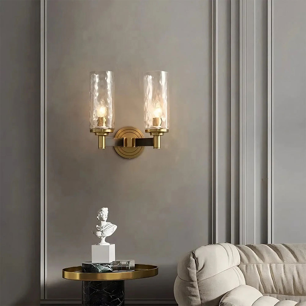 VASELAMPS - Modern Cylindrical Glass Wall Sconce-VaseLamps
