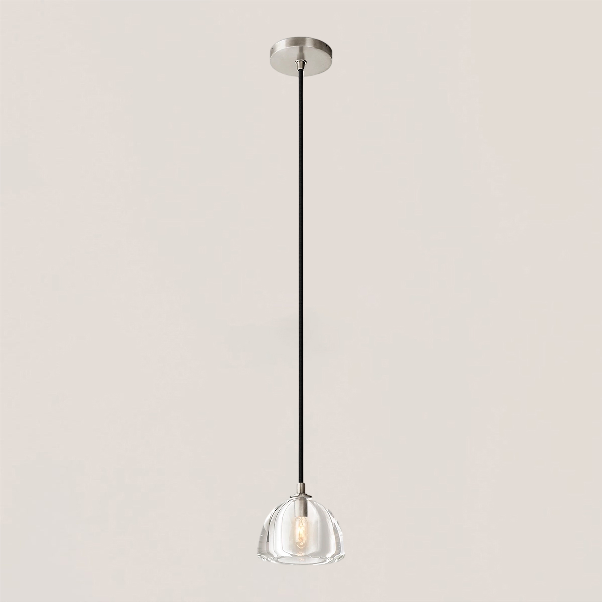 Hemisphere Crystal Pendant Light-VaseLamps