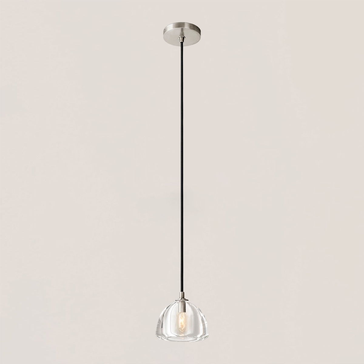 Hemisphere Crystal Pendant Light-VaseLamps