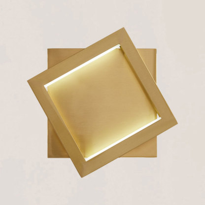 VASELAMPS - Simple Square Brass Wall Sconce-VaseLamps