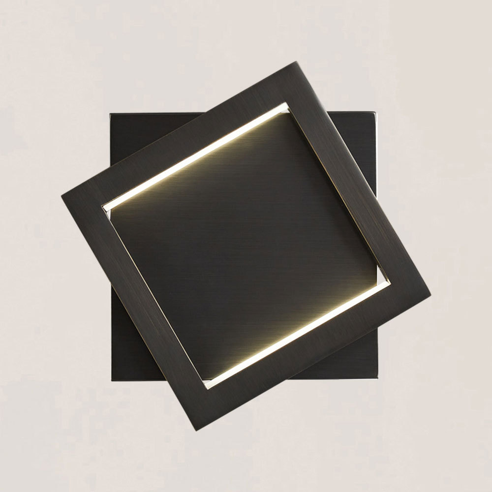VASELAMPS - Simple Square Brass Wall Sconce-VaseLamps