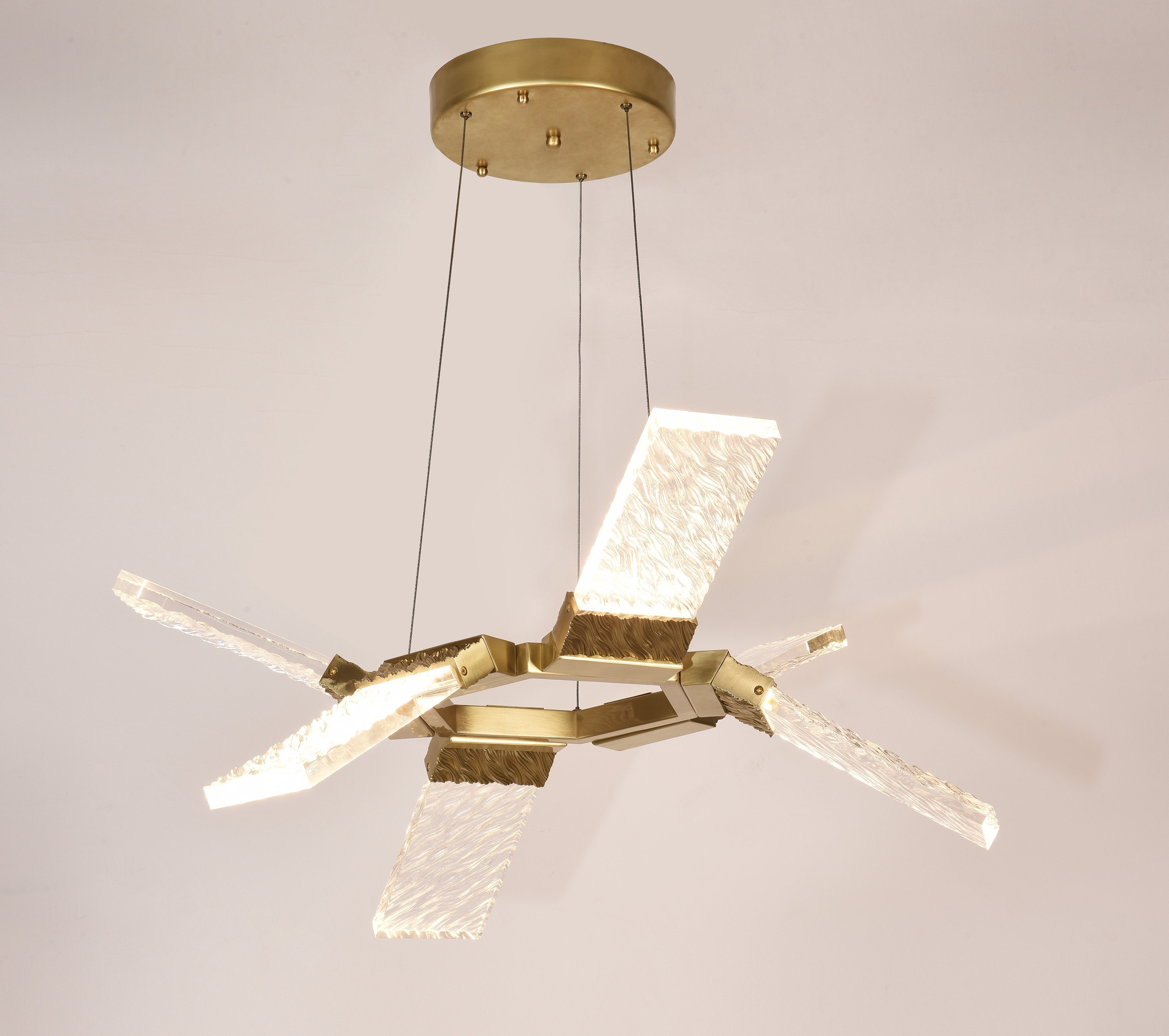 LED Round Ring Wave Chandelier-VaseLamps