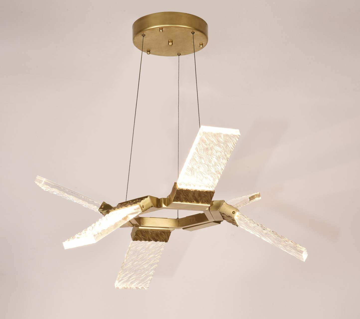 LED Round Ring Wave Chandelier-VaseLamps
