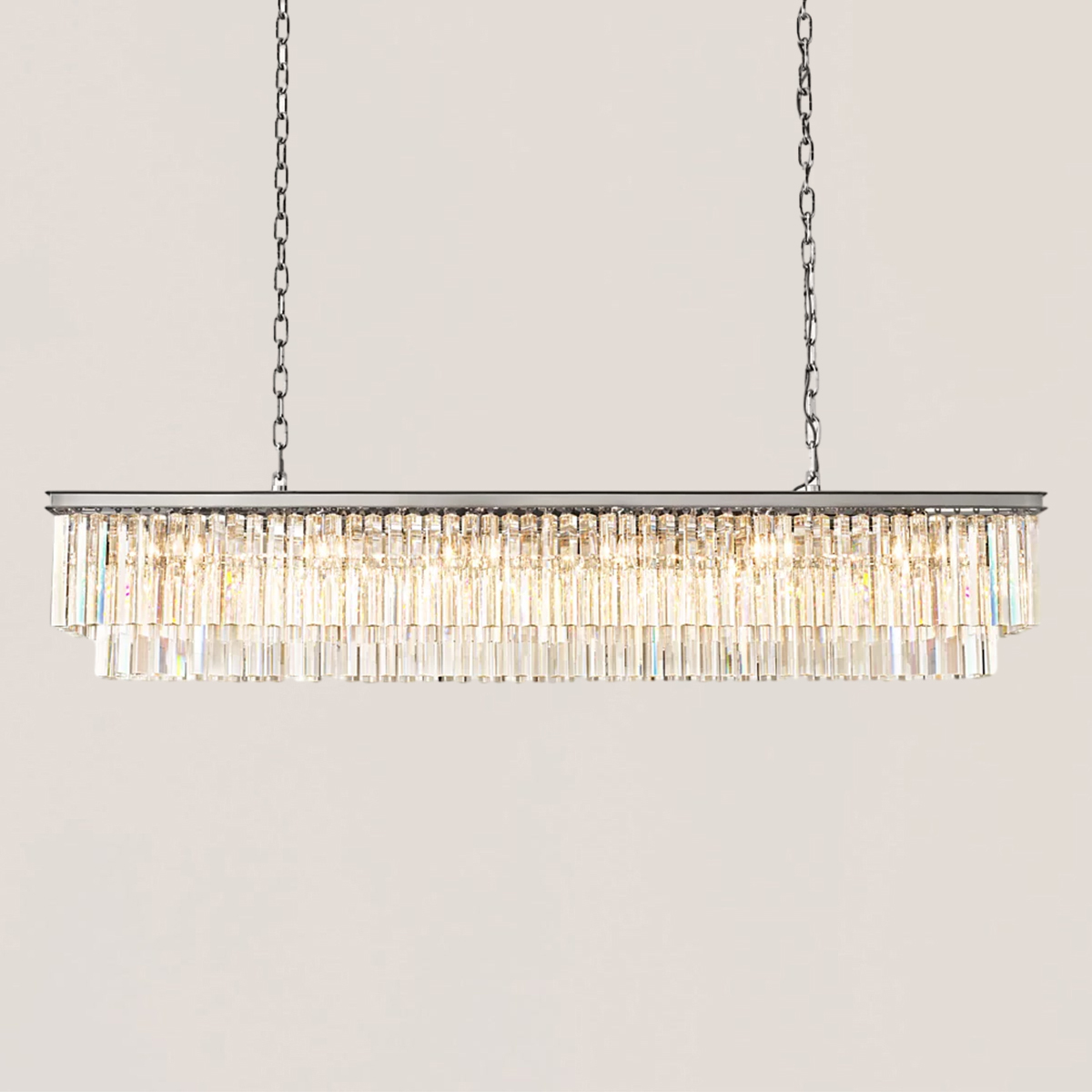 1920s Odeon Rectangular Chandelier-VaseLamps