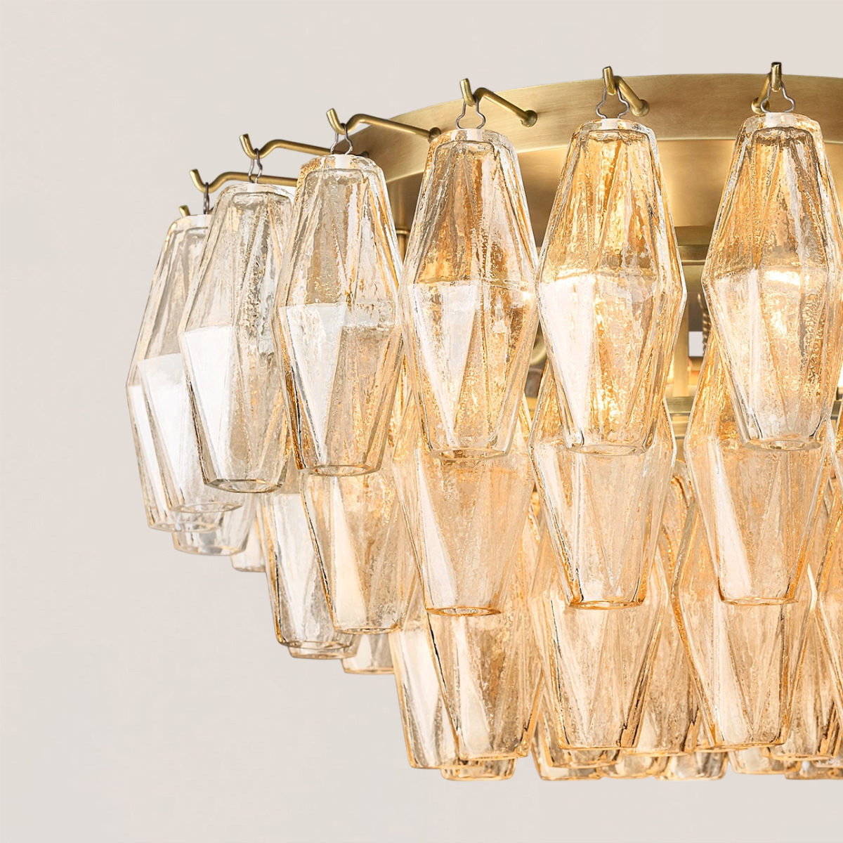 Chiara Clear Glass Flushmount-VaseLamps