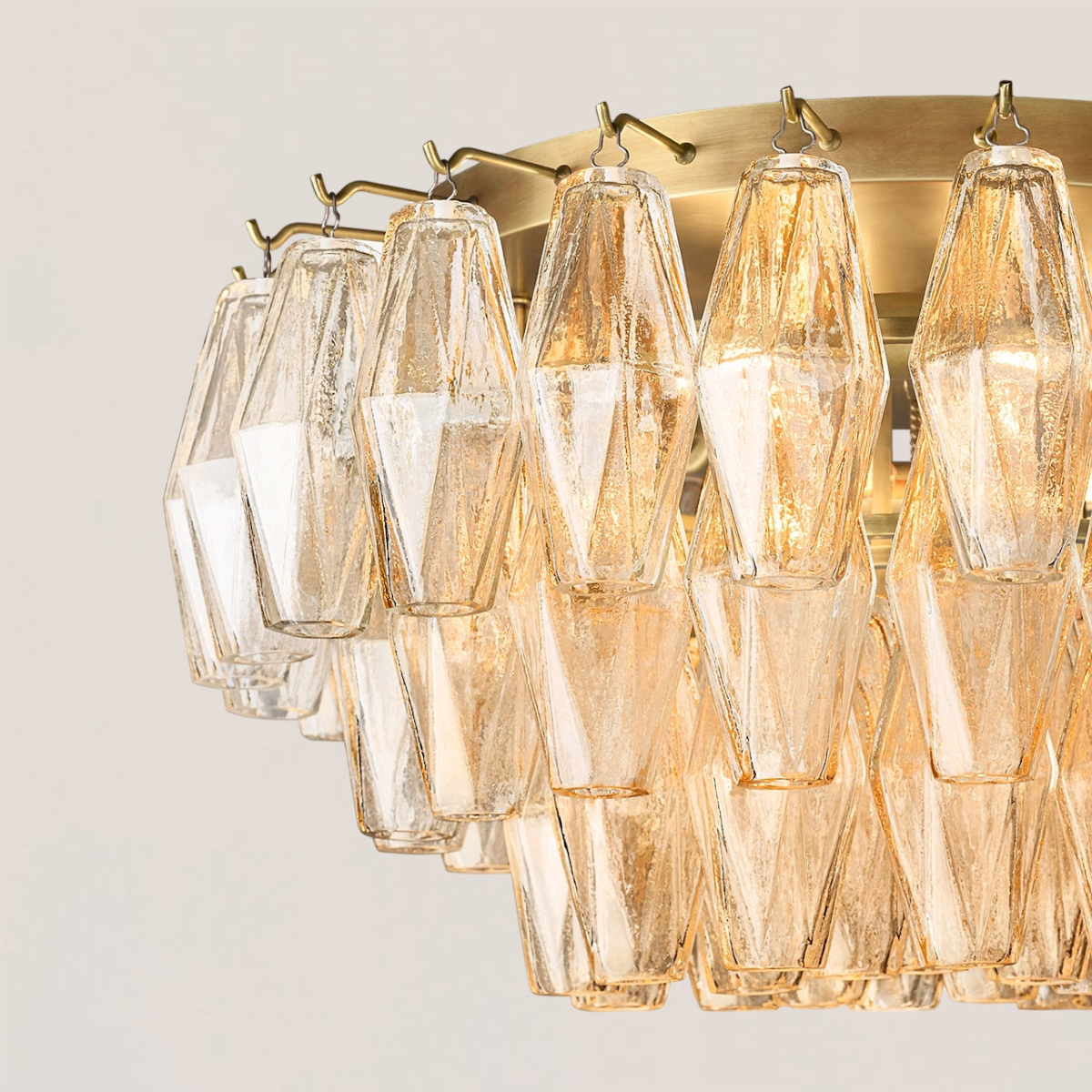 Chiara Clear Glass Flushmount-VaseLamps