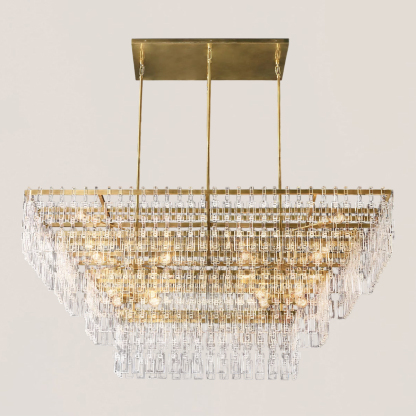 Marignan 3/4-Tier Rectangular Chandelier-VaseLamps