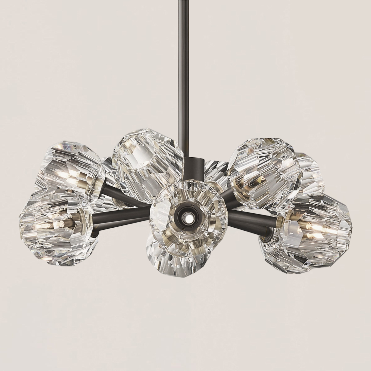Boule De Cristal Glass Round Chandelier-VaseLamps