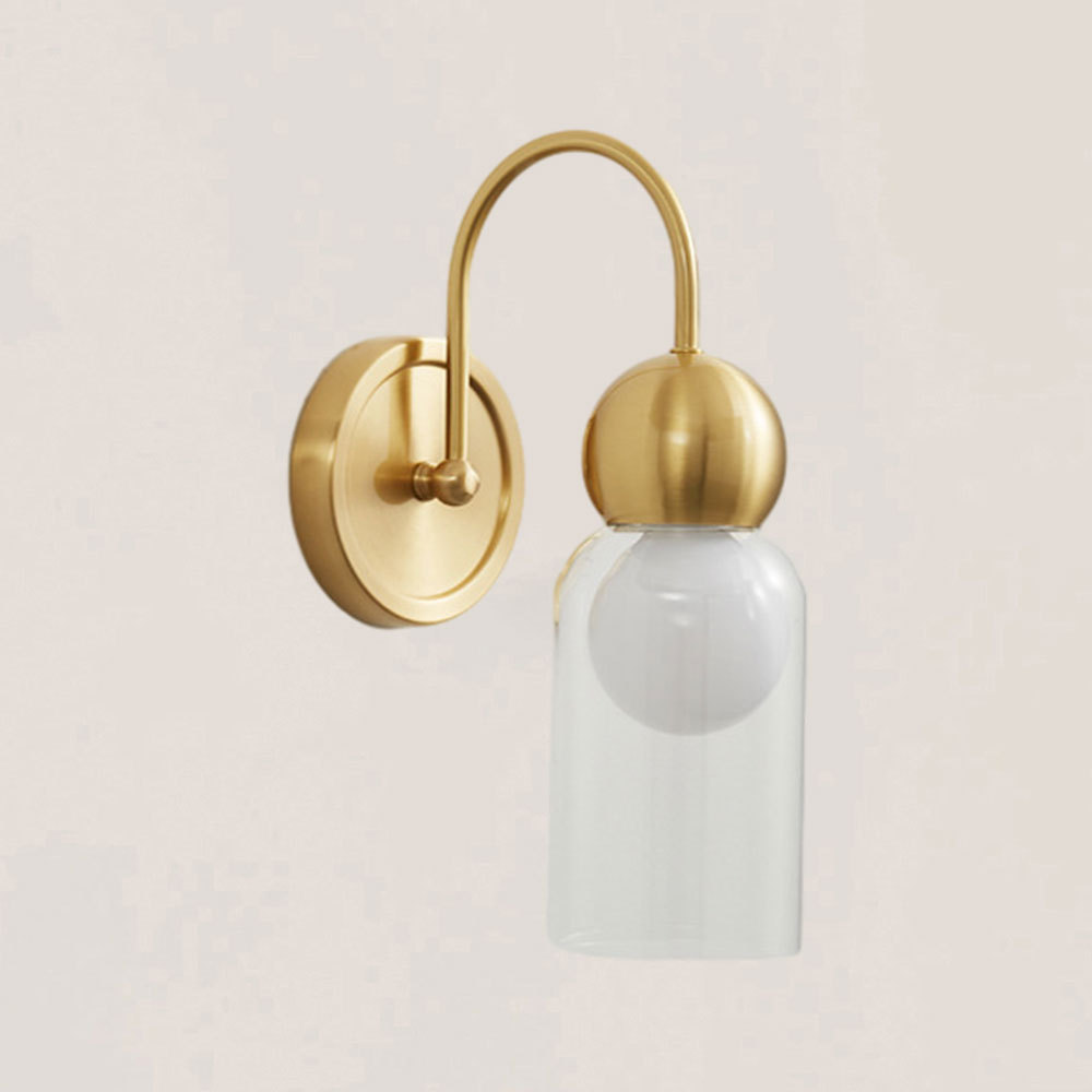 VASELAMPS - Modern Simplicity Clear Glass Wall Sconce-VaseLamps