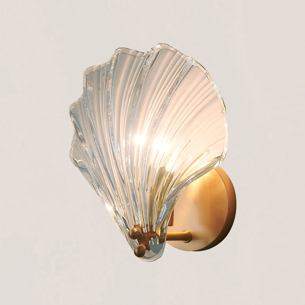 VASELAMPS - Fan Shaped Glass Wall Sconce-VaseLamps