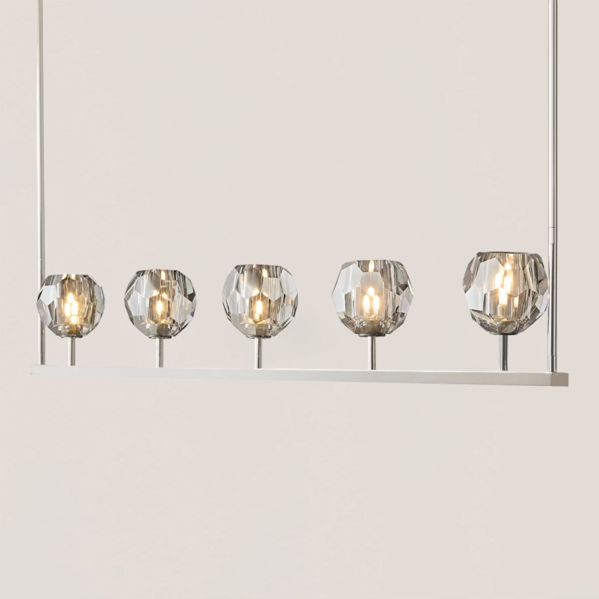 Boule De Crystal Linear Chandelier-VaseLamps