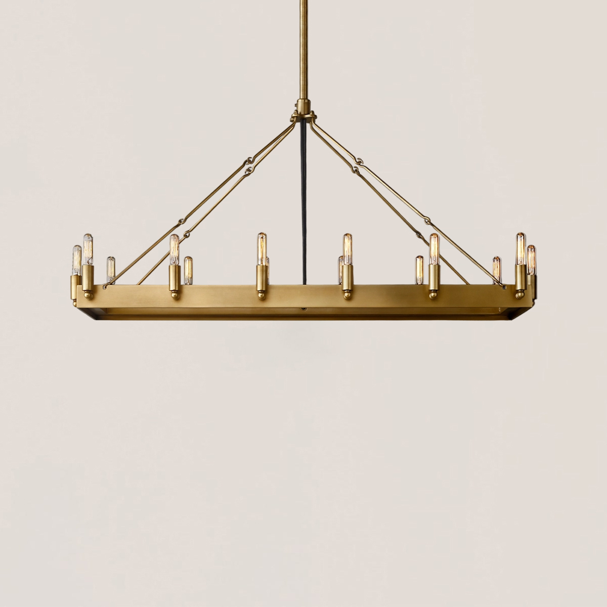 Camino Vintage Filament Rectangular Chandelier-VaseLamps