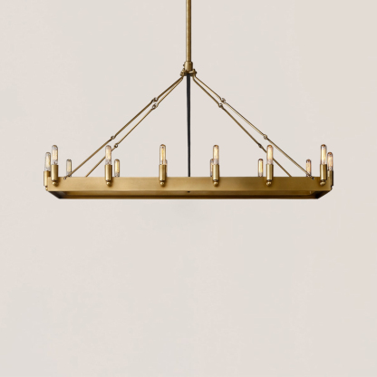 Camino Vintage Filament Rectangular Chandelier-VaseLamps