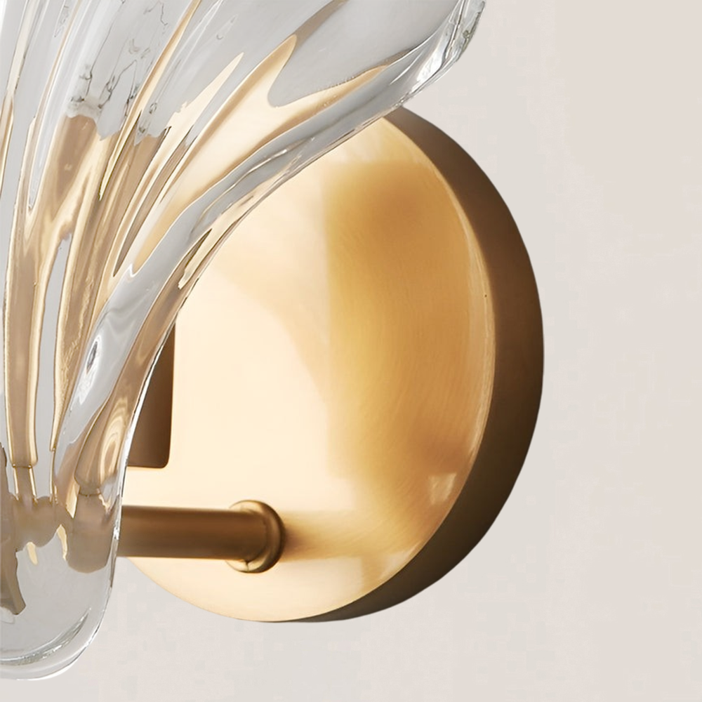 VASELAMPS - Fan Shaped Glass Wall Sconce-VaseLamps