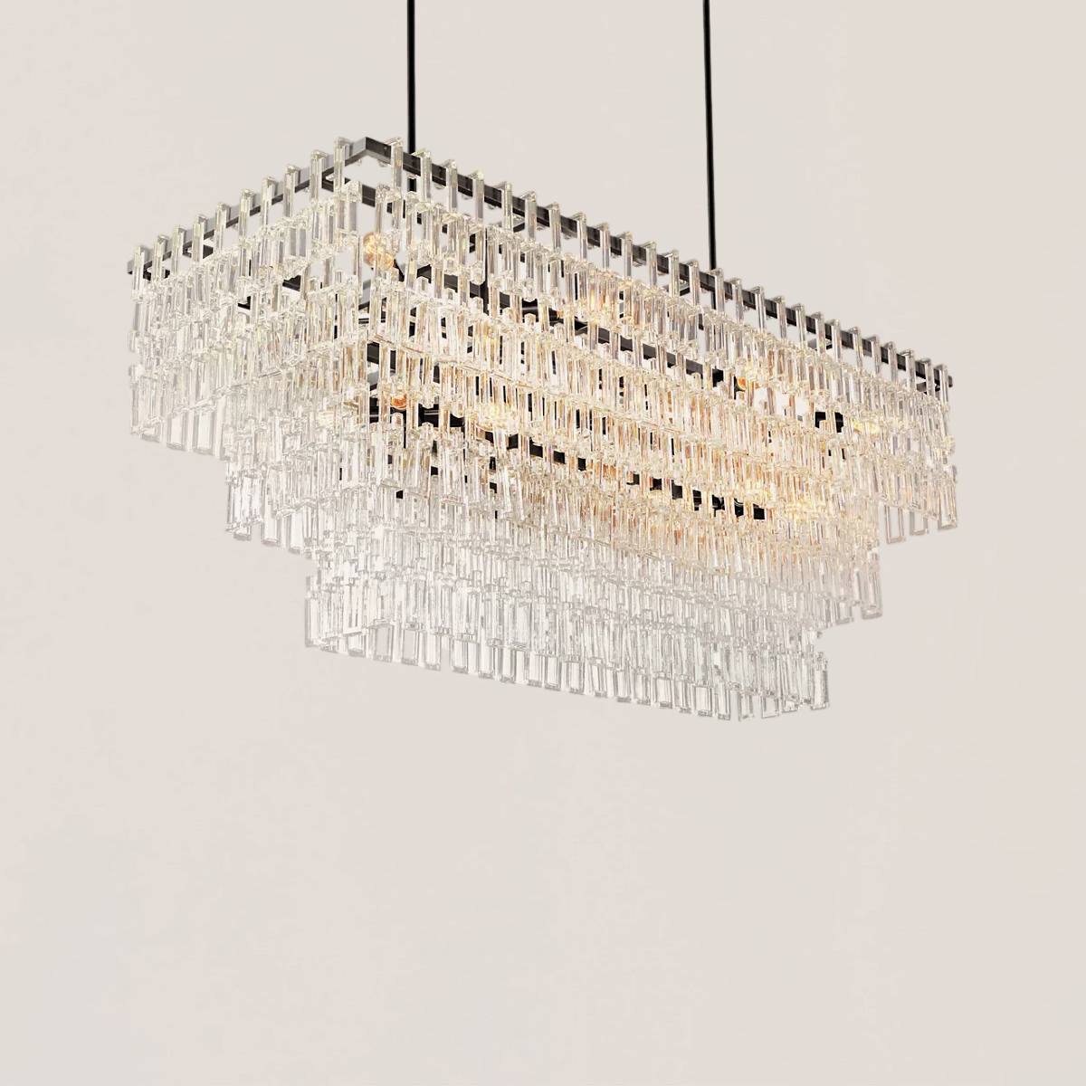 Marignan 3/4-Tier Rectangular Chandelier-VaseLamps