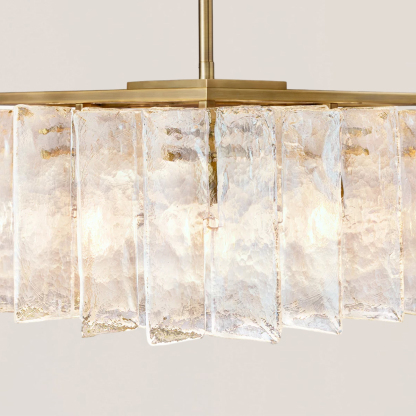 Lattice Clear Glass Rectangular Chandelier-VaseLamps