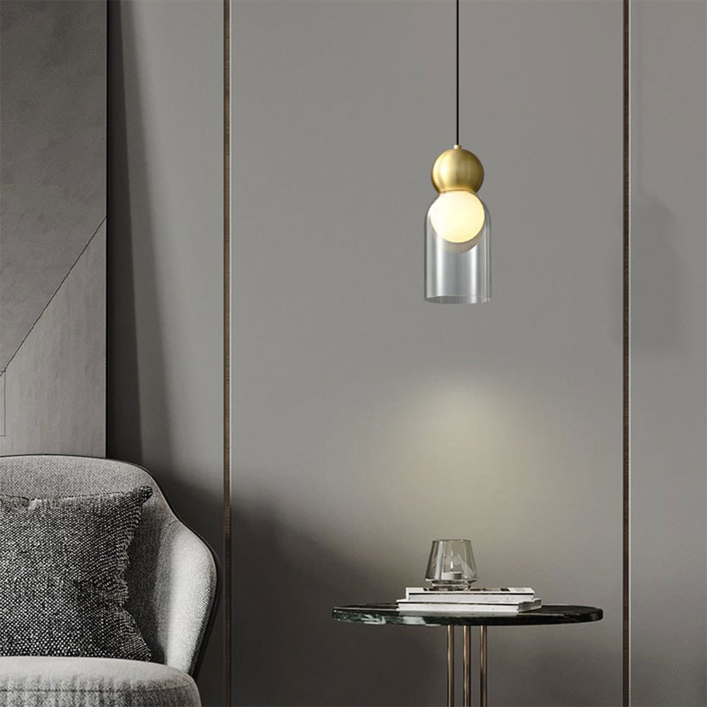 VASELAMPS - Modern Simplicity Clear Glass Pendant Light-VaseLamps