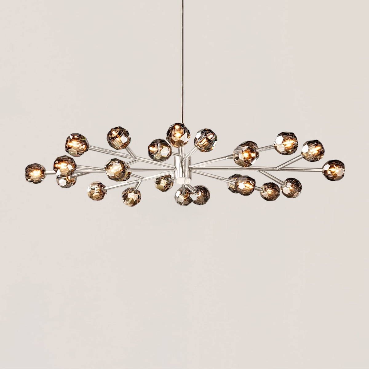 Boule De Crystal Oval Chandelier 72"-VaseLamps